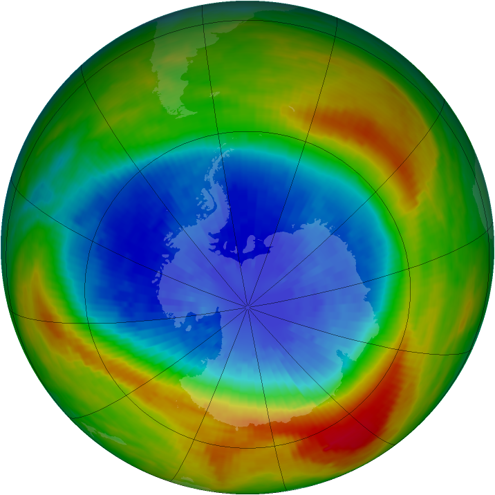 Antarctic ozone map for 18 September 1988